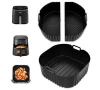 3 Piezas Molde Silicona Freidora de Aire, 2 x 3.1L + 1 x 6.2L Caliente Air Fryer Accesorios Para Cosori 5,5L/6L/6,L, Philips Série 2000 6.2L Na230, Accesorios Freidora de Aire, Recipiente Air Fryer