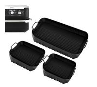 3 Piezas Molde Silicona Freidora de Aire, Accesorios Freidora Sin Aceite, Air fryer accesorios reutilizables para freidora de aire compatibles con Ninja Foodi AF500EU, 2 x 5.2 L + 10.4 L