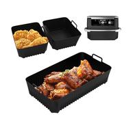 3 piezas molde silicona freidora de aire para Ninja Foodi Flexdrawer AF500EU 10.4L/5.2L, recipiente air fryer, molde de silicona reutilizable para airfryer horno microondas