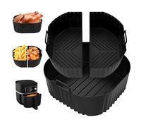 3 Piezas Molde Silicona Freidora de Aire para Philips Série 2000 6.2L, Silicone Moldes Air Fryer Accessories, Accesorios Airfryer para Cosori Freidora de Aire, Reutilizables Recipiente Air Fryer