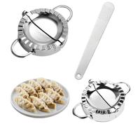 3 Piezas Moldeador De Bolas De Masa De Acero Inoxidable, Fabricante De Pelmeni, Molde Para Bolas De Masa, Formador De Tortellini Para Herramienta De Bolas De Masa (Pequeño 75 Mm, Grande 95 Mm)
