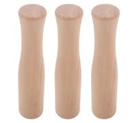 3 Piezas Mortero de Madera para Cocina, Ablandador de Carne y Ajo | Madera de Haya Natural, Molienda Silenciosa y Limpieza Fácil, para Hierbas, Cocinas y Bar