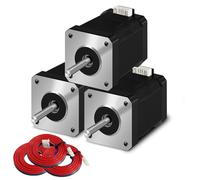 3 Piezas Motor Paso a Paso Nema 17 42x38mm 17HS4401 1.5A-3.8V 2 Fases 4 Hilos 1.8° con Cable de 1m para Impresora 3D(3 pcs,Nema 17 42-40)