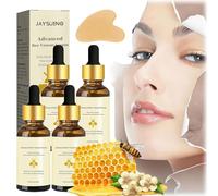3 Piezas Natural Vital Bee Venom Serum Natural Bee Venom Anti-Wrinkle Essence Flysmus Naturalvital Esencia de Veneno de Abeja Naturalvital Bee Venom Essence y 1 Tablero Guasha