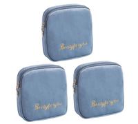 3 Piezas organizador de brillo de labios cartera pequeña para niñas bolsa de pañales bolsa de toallas sanitarias al aire bolsa de almacenamiento de toallas sanitarias chica