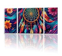 3 Piezas Paint by Numbers Color Atrapasueños(1), Manualidades Adultos Juego de Pintura, Incluye Pinceles, Pintar por Numeros Kit Sin Marco, Cuadros Decoracion Salon Modernos Regalo 30x60cm y1s-996