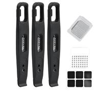 3 Piezas Palancas Neumatico Bicicleta,Desmontadores Bicicleta con 6 Parches para Neumáticos,1 Lima de Metal,Juego de Palancas para Neumáticos de bicicleta para bicicletas de Carretera y de Montaña