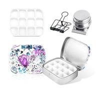 3 Piezas Paleta Acuarela Paleta Humeda Mini portátil Caja Acuarelas Paleta Vacia de 12 Espacios para Sujetar Acuarelas y Óleos para Dibujar y Pintar en Casa y en Excursiones Al Aire Libre
