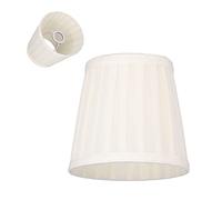 3 Piezas Pantalla de Lámpara Plisada Blanca, Pantalla de Bombilla de Tela de Tambor Cubierta de Pantalla de Lámpara de Luz de Mini Barril para Lámparas de Mesa, Lámparas de Pie y Araña