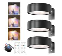 3 Piezas Paquete de Luces de Imagen con Mando A Distancia, 3 Colores de Ajustables Luces Magnéticas para Fotos Lamparas Sin Cables Para Cuadros para Cuadros, Marcos, Retratos, Obras De Arte