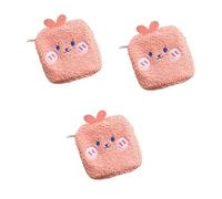 3 Piezas Paquete De Toallas Higiénicas Pequeña Bolsa De Maquillaje Monedero Borroso Mini Bolsas Sanitarias Almohadilla De Lactancia Bolsa De Tampones Minibolso Felpa Chica Portátil