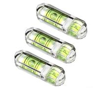 3 piezas para viales de nivel de burbuja acrílica de 30 x 9 mm para niveles de torpedo, inserciones horizontales verticales de precisión de 45 grados