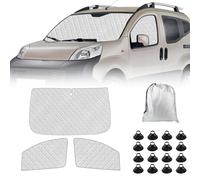 3 Piezas Parasol del Parabrisas Automóvil Reemplazo para FIAT Fiorino/Qubo/Peugeot Bipper/Citroen Nemo III 2007-2026, Tapete Térmico con Tecnología, Cubierta de Visera Plegable Papel Aluminio