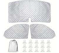 3 piezas Parasol Protección Parabrisas Interior Térmico Cubierta de Ventana para VW T5 Accesorios de Coche Parasol de Parabrisas