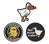3 piezas parches de pato de dibujos animados, parches de bordado, parches de bordado, parches de parche, parches de mochila, parches de bordado divertidos