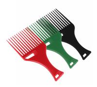 3 Piezas Peine Afro de Plástico de 12 Dientes Diseño de Anchos