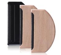 3 Piezas Peine Cachemira Peine Lana Afeitadora Suéter Removedor Pelusa Tela de Madera Herramienta Cepillo de Ropa Portátil Manual para Depilación Ropa Prenda Tejida Bufanda