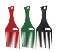 3 Piezas Peine de Horquilla de Plástico 12 Dientes | Púas Anchas, Alta Resistencia Térmica, para Cabello Rizado y Grueso