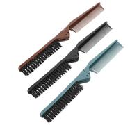 3 Piezas Peine Plegable de Viaje de Doble Cabeza, Antiestático | Dientes Finos Dobles, Uso en Cabello Húmedo o Seco, Tamaño 21,30x2,50x1,20cm, para Hombres y Mujeres