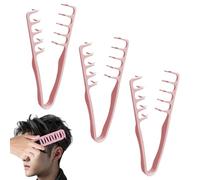 3 Piezas Peine Texturizante Hombre, Peine Voluminizador De Dientes Anchos Para Peinar El Cabello, Herramienta Para Dar Volumen A Las Raíces Para Cubrir La Costura Del Flequillo Para Cubrir Costuras