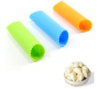 3 Piezas Pelador de Ajo Silicona, Pinzas Pela Ajos, Pela Ajos Silicona, Pelador de Ajos Rueda, Maquina para Pelar Ajos, Pelador de Ajos Manual Silicona, para Gadgets de Cocina