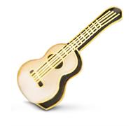 3 piezas pequeñas marrón cuerdas para guitarra acústica guitarra músico o gorro de solapa Pin & Tie Tack Set con embrague por parte de novela Merk