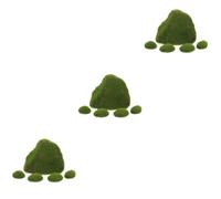 3 Piezas Piedra de Musgo Artificial Realista de Espuma | Textura Fina y Tacto Agradable, Decoración para Micro Paisajes, Acuarios y Arreglos de Suculentas