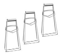 3 Piezas Pinza para Cuencos de Cocina de Acero Inoxidable Plata | Juego Antiquemaduras, Sujeción Estable de Platos y Cuencos, Manejo Cómodo, Uso Doméstico