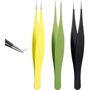 3 Piezas Pinzas de Cabello Encarnado Removedor de Puntas Espinillas Acero Inoxidable Pinzas de Eliminación de Precisión de Ceja y Astilla