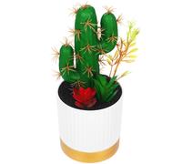 3 Piezas Plantas Suculentas Artificiales Con Cactus En Maceta
