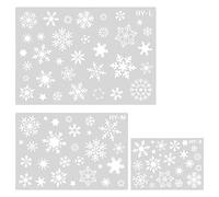 3 piezas Plantilla Copo Nieve, Reutilizable Plantillas Navideñas Plantillas Dibujo Navidad Plantilla de Pintura Navideña para Pintar en Madera Manualidades Tarjetas Ventanas Pared (3 Tamaños)