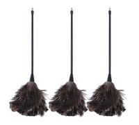3 Piezas Plumero de Plumas de Avestruz para Limpieza del Mango
