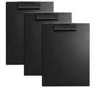 3 Piezas Portapapeles A4, Portapapeles con Pinza Metálico Antideslizante Carpetas Plastico Para Oficina Escuela Y Hogar