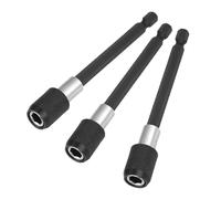 3 piezas portapuntas de cambio rápido, 1/4 pulgadas, 60 mm, soporte magnético para atornillador inalámbrico, adecuado para taladro, destornillador roscado compatible con Bos