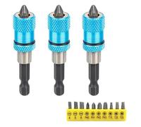 3 Piezas Portapuntas Magnético, 1/4 Portapuntas, Hexagonal Destornillador Bit Holder y Juego de Destornilladores con Portapuntas de 13 Piezas