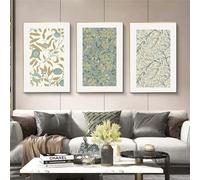 3 Piezas-Póster Abstracto Vintage Con Diseño de Flores Botánicas de William Morris Lienzo Pared Decoración Interiores Sala Estar Cocina y Pintura Colgante-50*70cm/20*27 pulgadas (impresión sin marco)