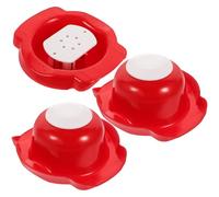 3 Piezas Protector de Manos, Rallador Manual Rojo | Acero Inoxidable y Plástico, Integrado, para Verduras y Ralladura de Cítricos, Uso Doméstico