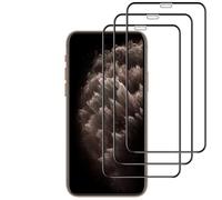 3 Piezas Protector Pantalla para iPhone 11 Pro Max, iPhone XS Max, Cristal Vidrio Templado HD Clara Antiarañazos Antihuellas Sin Burbujas Dureza 9H 6,5 Pulgadas Transparente Resistente Borde Negro