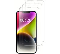 3 Piezas Protector Pantalla Para iPhone 14 iPhone 13 iPhone 13 Pro Cristal Vidrio Templado Antiarañazos Antihuellas Sin Burbujas Dureza 9H Cobertura Completo 6,1 Pulgadas Transparente Resistente