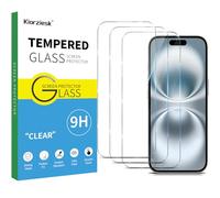 3 Piezas Protector Pantalla para iPhone 16 Plus, iPhone 15 Pro Max, iPhone 15 Plus, Cristal Vidrio Templado HD Clara Antiarañazos Antihuellas Sin Burbujas Dureza 9H Completo 6,7 Pulgadas Transparente