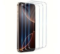 3 Piezas Protector Pantalla para iPhone 16 Pro Cristal Vidrio Templado HD Antiarañazos Antihuellas Alta Definicion Sin Burbujas Dureza 9H Cobertura Completo 6,3 Pulgadas Transparente Resistente