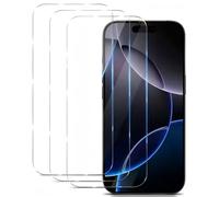 3 Piezas Protector Pantalla para iPhone 16 Pro Max Cristal Vidrio Templado HD Antiarañazos Antihuellas Alta Definicion Sin Burbujas Dureza 9H Cobertura Completo 6,9 Pulgadas Transparente Resistente