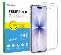 3 Piezas Protector Pantalla para iPhone 17, iPhone 17 Pro, iPhone 16 Pro, Cristal Vidrio Templado HD Antiarañazos Antihuellas Sin Burbujas Dureza 9H Cobertura Completo 6,3 Pulgadas Transparente