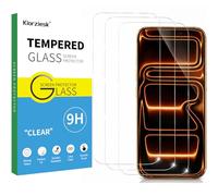 3 Piezas Protector Pantalla para iPhone 17 Pro Max, iPhone 16 Pro Max, Cristal Vidrio Templado HD Clara Antiarañazos Antihuellas Sin Burbujas Dureza 9H Cobertura Completo 6,9 Pulgadas Transparente