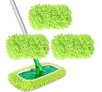 3 Piezas Recambios de Mopa de Microfibra Compatible con Swiffer, Fregona Microfibra Recambio Mopa Pads Lavables y Reutilizables, Almohadillas Toallitas Húmedas para Limpieza de Pisos Azulejos
