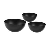 3 Piezas Recogedor de Lluvia con Diseño de Fijación por Tornillo | Cuenco 2, 36 Pulgadas, Hierro Negro, Uso Exterior en Vallas y Jardín, Forma de Plato y Taza