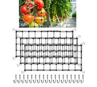 3 Piezas Red de Tienda de Cultivo, 60x120cm Red de Soporte para Plantas Red Elástica con 18 Ganchos Malla elástica para Plantas Red de Enrejado Elástico para Plantas, Verduras, Frutas, Flores