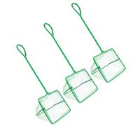 3 Piezas Redes para Acuarios Red para Peces de Acuario Malla Fina Net con 25cm Mango Aquarium Net para Acuario Fish Acuarios Peceras
