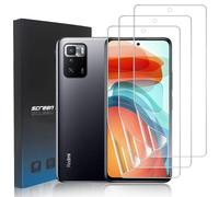 3 Piezas Redmi Note 10 Pro Protector de Pantalla [Sin Cristal], Película Protectora de Hidrogel Flexible de TPU para Redmi Note 10 Pro/Redmi 10 Pro Max, Autocuración, Antihuellas, Alta Sensibilidad