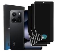 3 Piezas Redmi Note 14 Protector de Pantalla Privacidad, Anti Espía Película Protectora Hidrogel de TPU Flexible para Xiaomi Redmi Note 14 4G/5G 6.67", Autocuración, Antihuellas, Alta Sensibilidad